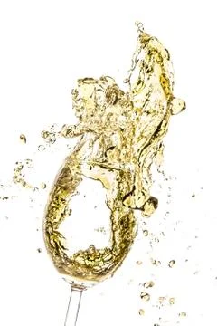 White wine splash Stock Photos