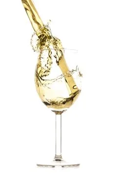 White wine splash Stock Photos