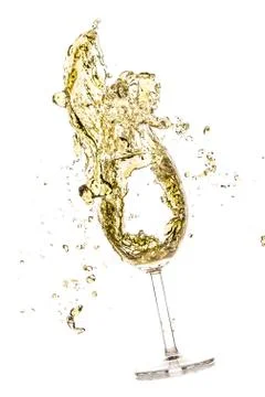 White wine splash Stock Photos