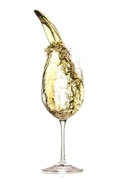 White wine splash Stock Photos