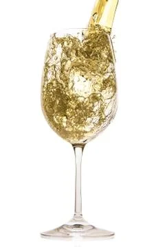 White wine splash Stock Photos