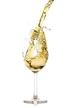 White wine splash Stock Photos