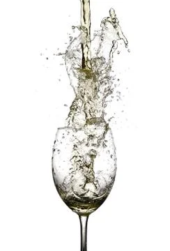 White wine splash Stock Photos