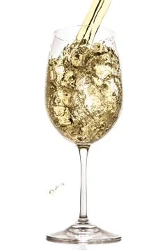 White wine splash Stock Photos