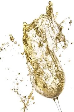 White wine splash Stock Photos