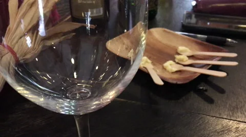 White wine tasting pour Stock-Footage 56161942