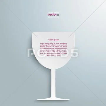 White wineglass Stock Illustration
