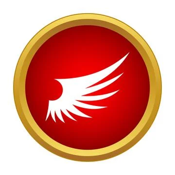 White wing emblem on red gold medal イラスト素材