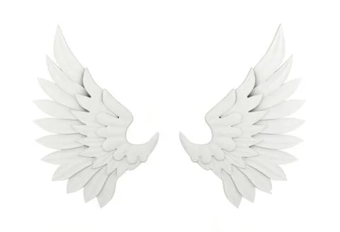 White wing isolated Stock Illustration