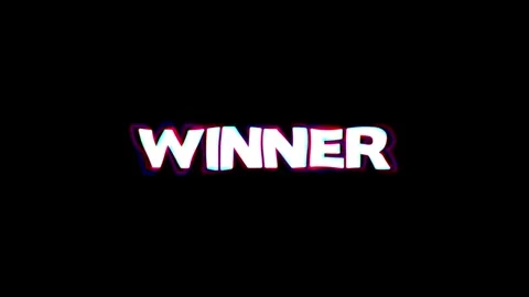 White “WINNER” text with smooth wavy motion Video stock 332545738