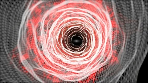 White wire mesh tunnel animation, Fly through the tunnel and light explosion Stock Footage 105930771