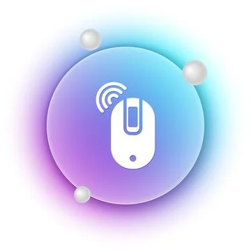 White Wireless computer mouse icon isolated on white background. Optical wi.. Stock Illustration