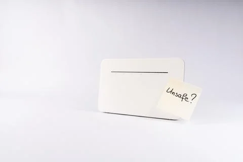 White wireless internet router features a small sticky note with a handwrit.. Stock Photos