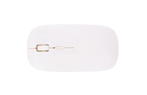 White wireless mouse on white background Фото