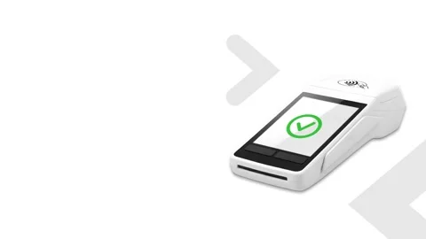 White Wireless POS Terminal Animation, Successful Payment Process Concept Stock Footage 331891049