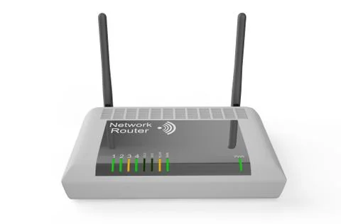 White wireless router 2 Stock Illustration