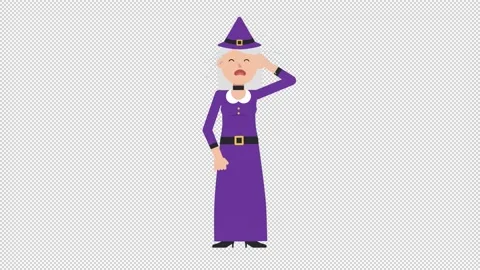 White Witch Crying Video stock 205058618