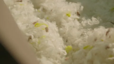 White Wool Close Up Stock Footage 143245887