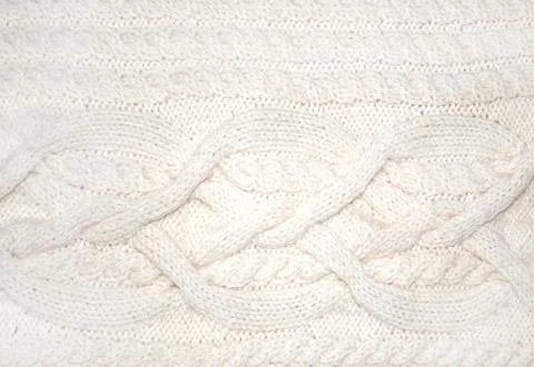 White wool handmade knitwork Stock Photos