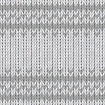 White wool knitting with gray stripes seamless pattern background Stock Illustration