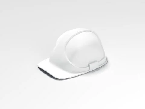 White worker helme. 3d rendering 库存插图