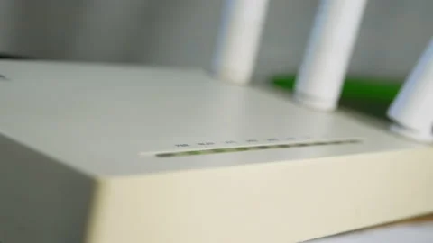 White working router. close up view Stock Footage 166671875