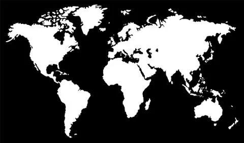 White world map Stock Illustration