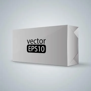 White wrap box package Stock Illustration