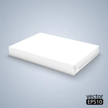 White wrap box package Stock Illustration