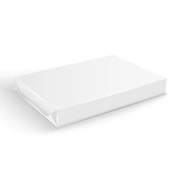 White wrap package for new design on white background Stock Illustration