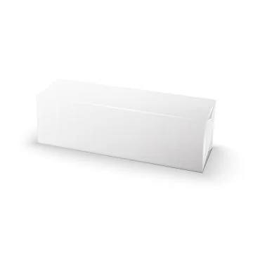 White wrap package for new design on white background Illustrazione stock