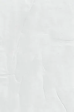 White Wrinkled Paper Texture Background with Creases and Folded Surface Stock Photos