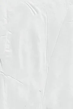 White Wrinkled Paper Texture Background with Creases and Folded Surface Stockfoto's