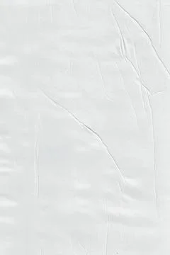 White Wrinkled Paper Texture Background with Creases and Folded Surface Stock Photos