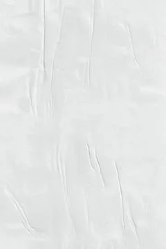 White Wrinkled Paper Texture Background with Creases and Folded Surface Stock Photos