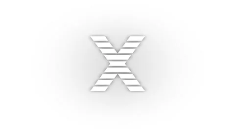 White x icon with shadow isolated on white background. Stock Footage 205587005