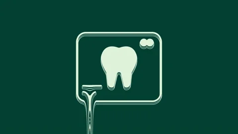 White X-ray of tooth icon isolated on gr... | Stock Video | Pond5