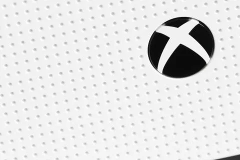 White xbox one console closeup macro view Stock Photos