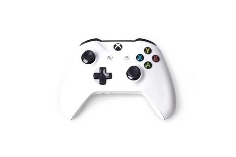 White Xbox One S Controller, Joystick isolated on a white background photo Stock Photos