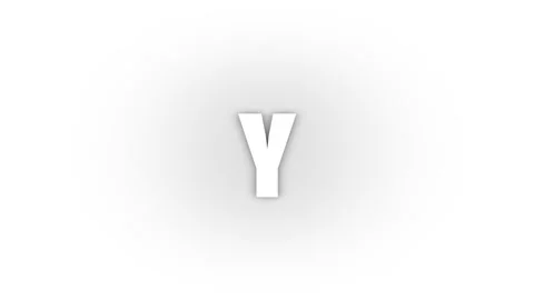 White y icon with shadow isolated on white background. Stock Footage 205586605