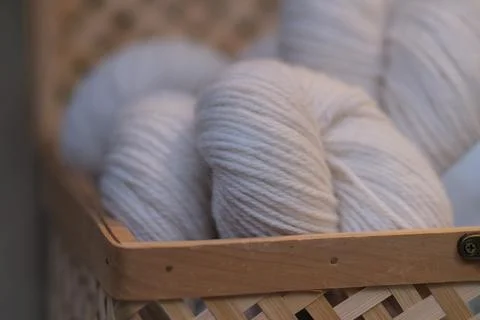 White yarn Stock Photos