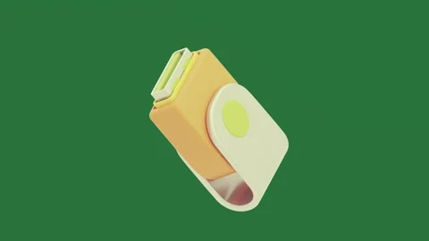 With white yellow button object device Stock Footage 335981015