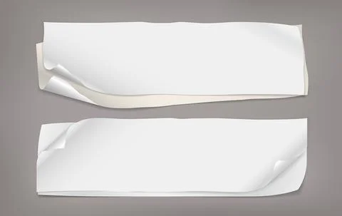 White, yellow stacked horizontal note, notebook paper are on dark grey Stock Illustration