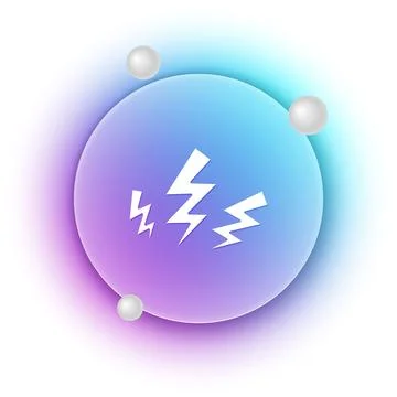 White Zeus icon isolated on white background. Greek god. God of Lightning. .. Stock Illustration