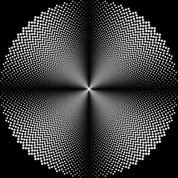 White zigzag halftone dots shape Stock Illustration