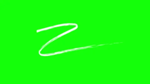 White zigzag stroke on green Видео 333755925