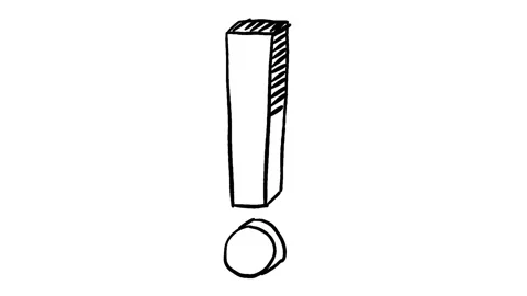 Whiteboard animation exclamation mark, ideal for graphic contributions and Stock Footage 151382837