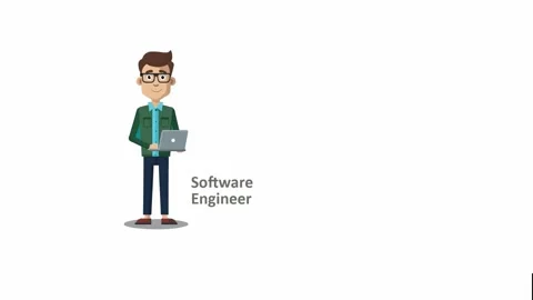 Whiteboard animation of professional software engineer Stock Footage 278041496