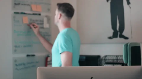 Whiteboard Brainstorming Strategy Session Stock Footage 39653042
