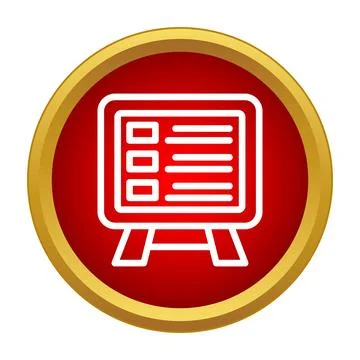 Whiteboard checklist icon displaying tasks or menu items Stock Illustration